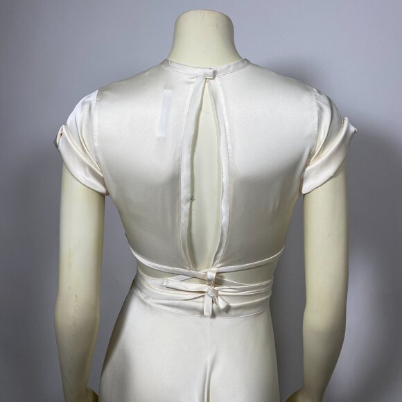 ORSEUND IRIS Ivory Satin Le Club Top + Mini Ballerina Skirt SET - Picture 7 of 8